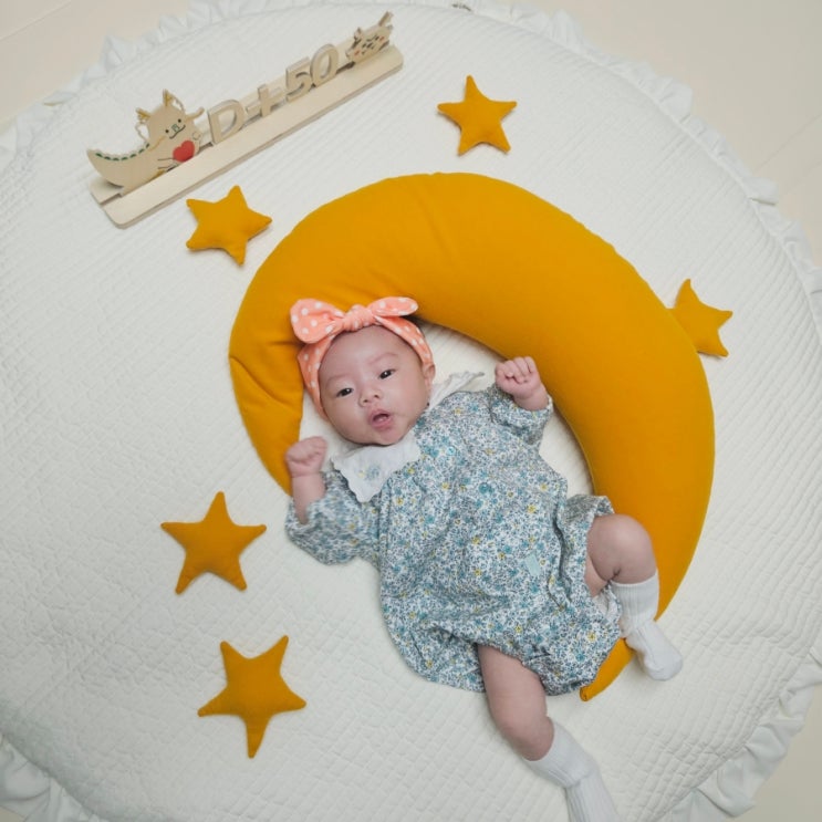  육아일기 | 41일 - 47일 50일 셀프촬영 터미타임 핫딜병