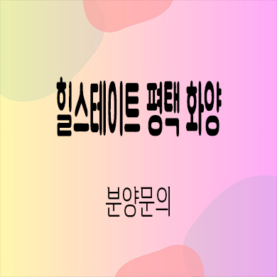  힐스테이트 평택 화양 미분양아파트 화양지구 현대건설 신축 잔여세대 분양가