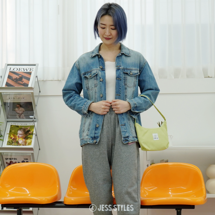  기온별 옷차림 15도 22도 여자 나이키 조거팬츠 청자켓 코디