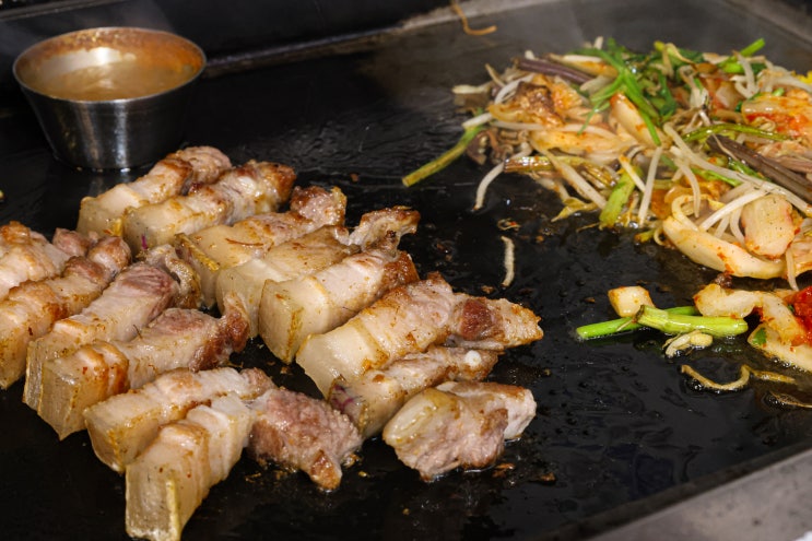  수원 신동 카페거리 쫄깃한 오겹살 맛집, 고니네제주흑돼지
