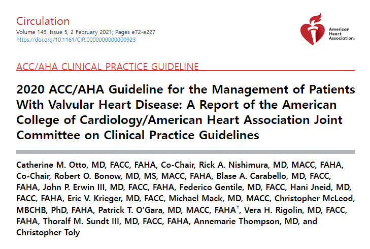 2020 ACC/AHA Guideline for the Management of Patients With Valvular ...