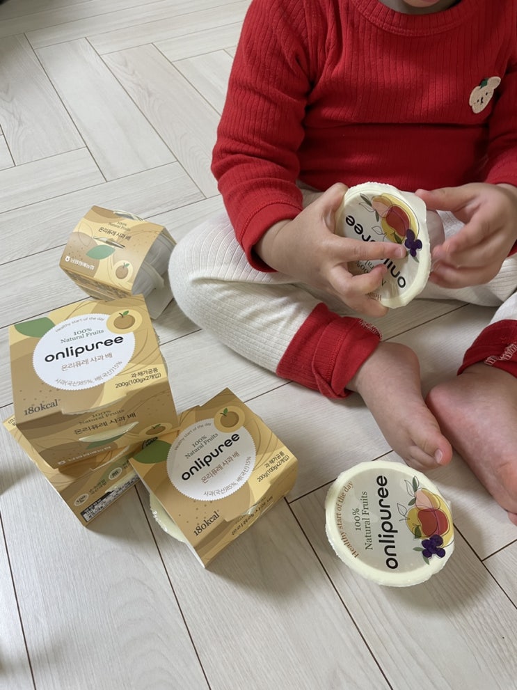 아기 퓨레 <b>사과 배</b> 물한방울도 안들어간 온리퓨레