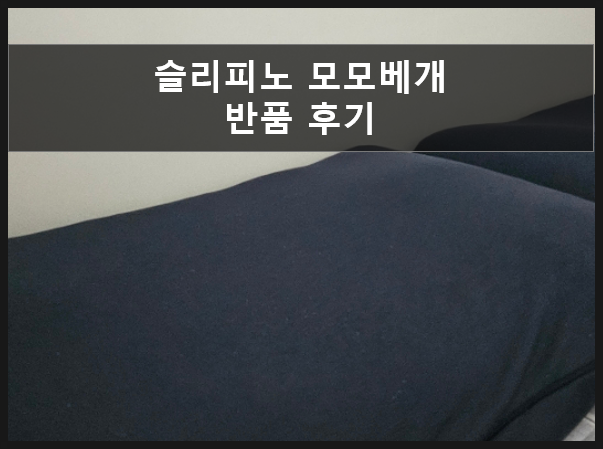 슬리피노 모모베베 30일 무료체험이후 반품 및 환불 후기