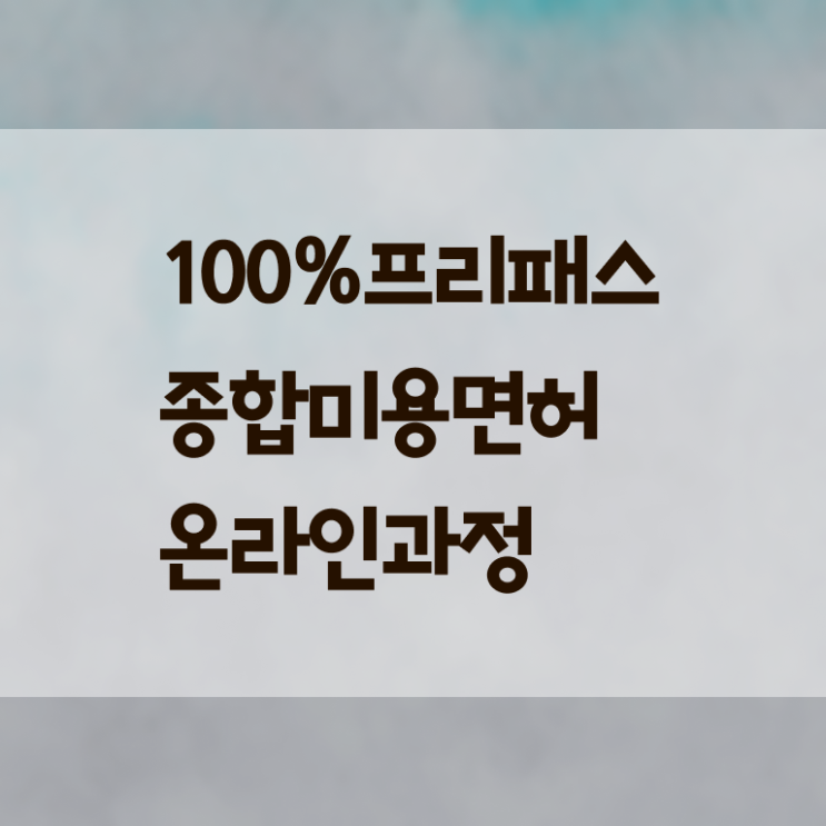  미용사종합자격증 조회 취득 요건 정보 꾸러미 ~