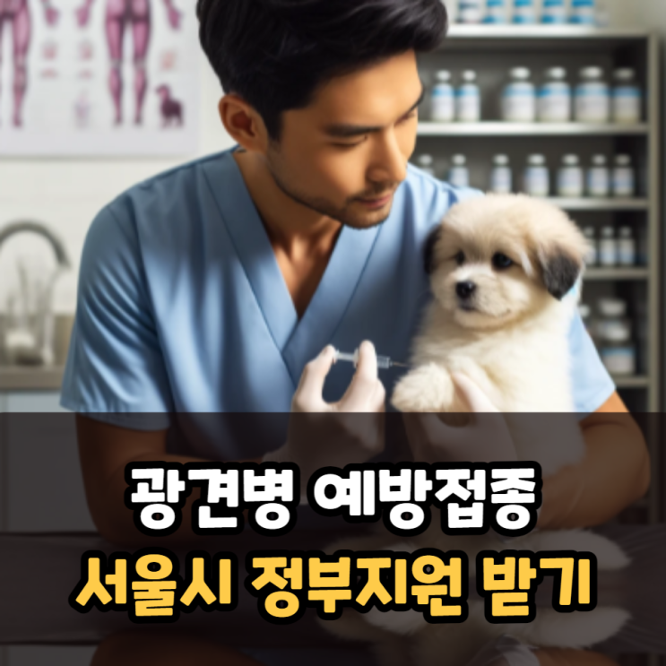 강아지 광견병 예방접종 서울시 정부지원 비용