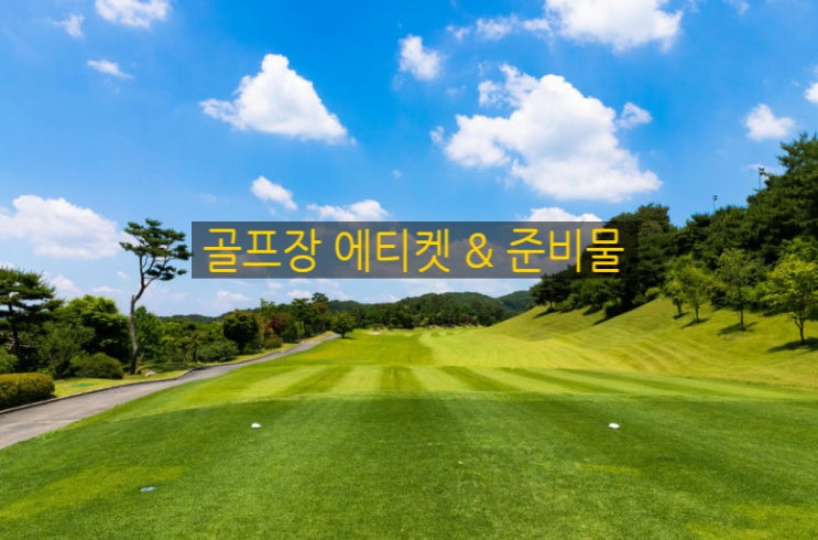  [골프] 골린이를 위한 골프입문가이드 - 골프 에티켓 & 골프 준비물