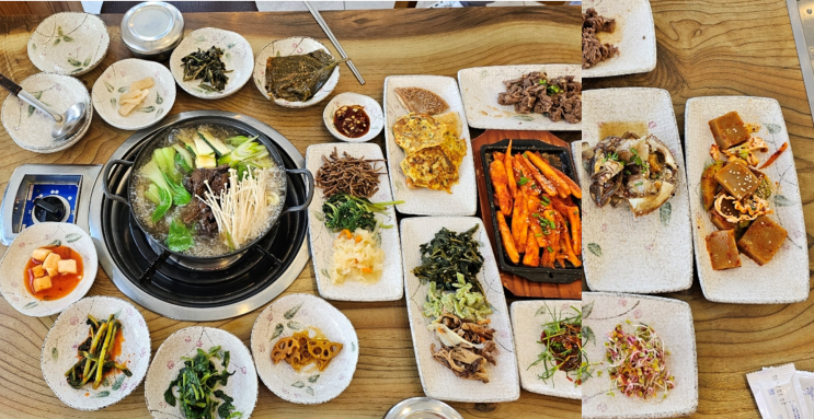 공주 마곡사 근처 맛집 서울식당 능이 더덕 정식 상다리 부러지네