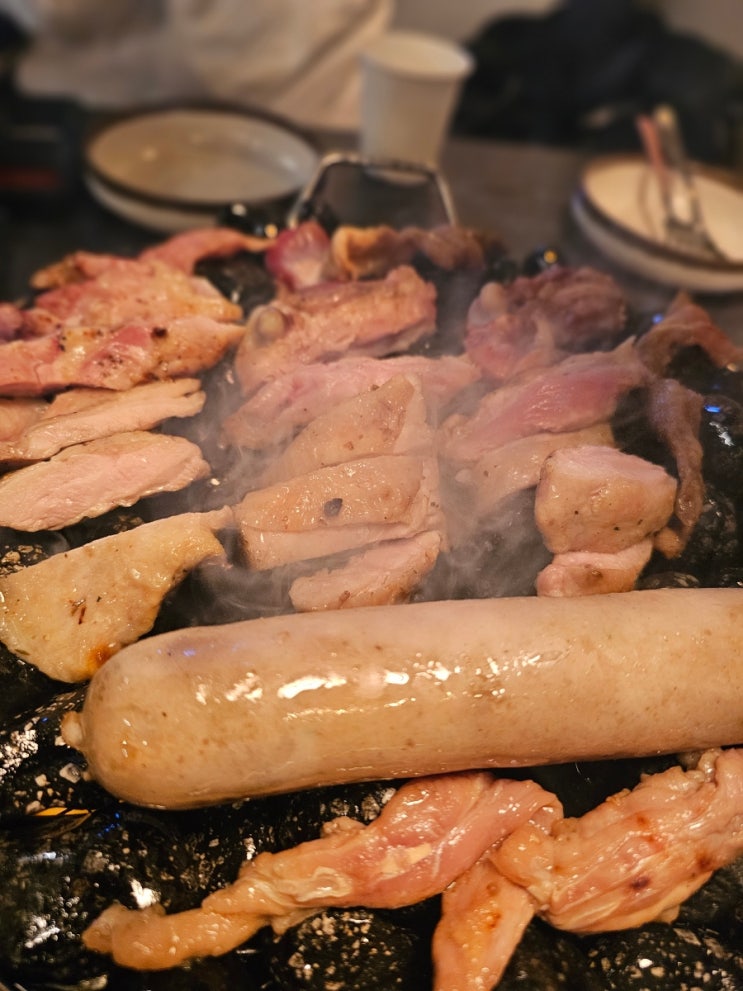  화성 시청 맛집 '남양 돌닭' 맥반석에 구워 먹는 닭갈비 내돈내산