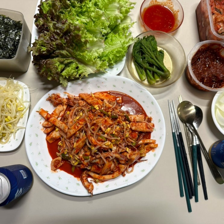  퇴사 49일차 엄마가 해주신 칼국수와 오징어무침