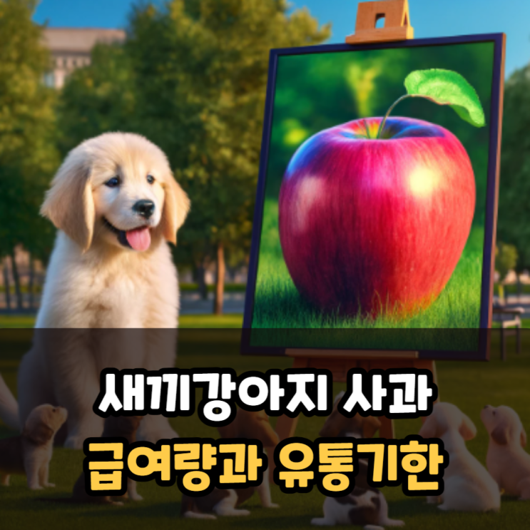 새끼강아지 사과 제철일 때 급여량과 유통기한