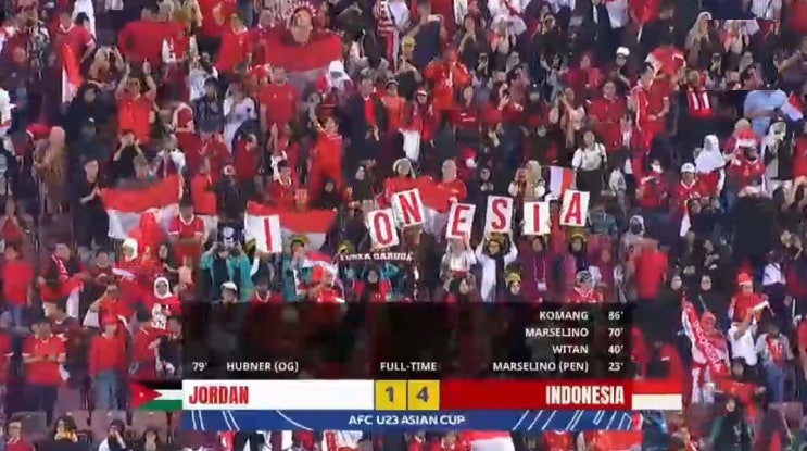  AFC U-23 아시안컵 A조 3차전 요르단 vs 인도네시아