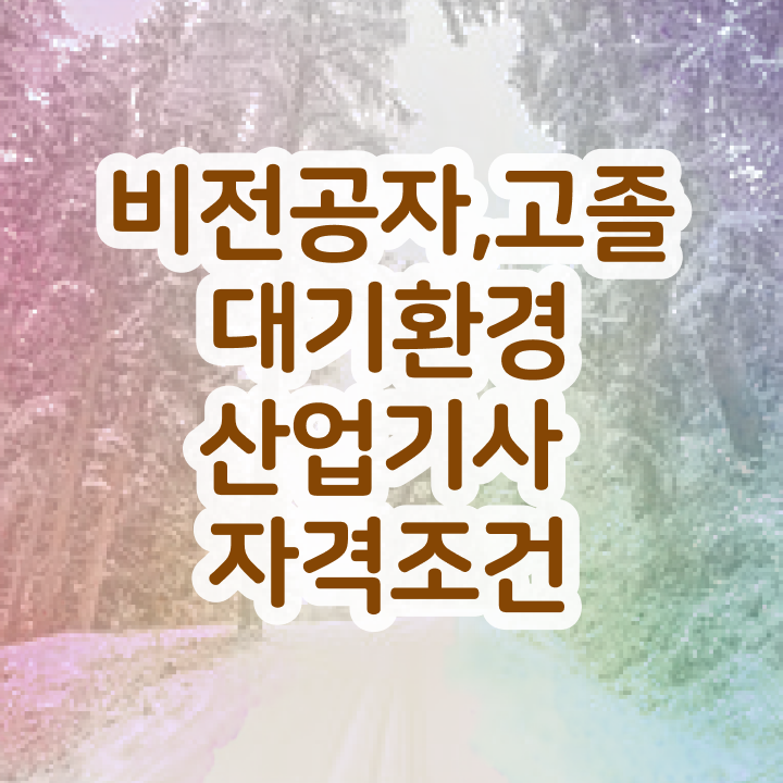  대기환경산업기사 필기 독학 대기환경산업기사 시험응시조건 관련학과 졸업장 없어도 인강만 듣고 단기간에 달성시킨 팁