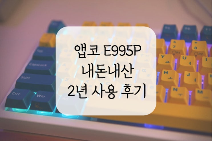  앱코 E995P 내 돈 주고 사서 “제일 오래 사용한” 무접점 키보드 사용 후기