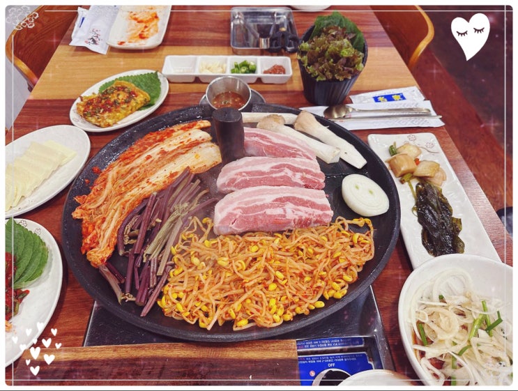 솥뚜껑에 구워먹는 가성비 좋은 통삼겹살 추천 진해맛집 할미댁