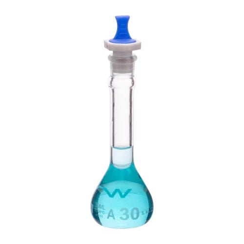  [유리초자] ASTM 광구 메스 용량 투명 플라스크, Class A ASTM Wide Mouth Volumetric Clear Flask
