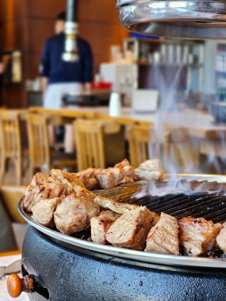  제주 함덕해수욕장 맛집 화로위 찐 제주도 흑돼지 근고기
