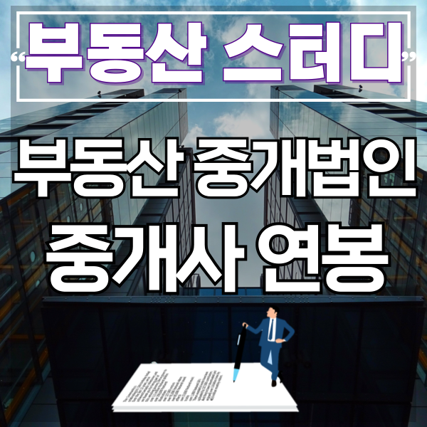  부동산 중개법인 공인중개사 취업과 연봉