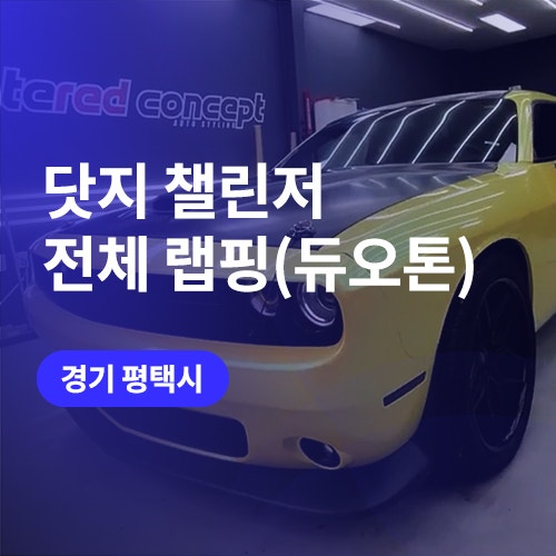  평택, 안성 랩핑 / 닷지 챌린저 타이니봇 바나나몬스터 고광택 투톤랩핑