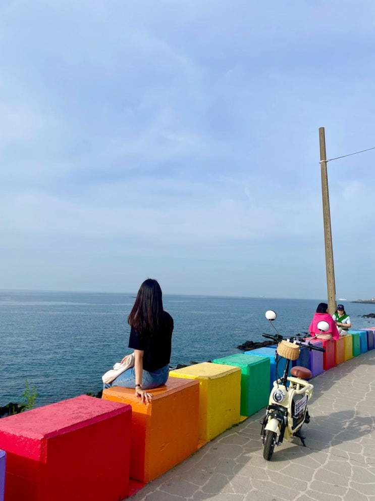  제주공항근처놀거리 쓩쓩렌탈 도두점:) 전기스쿠터타고 이호테우해변 달리기