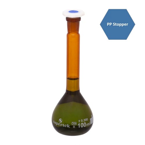  [유리초자] 메스 용량 엠버 플라스크, Class B Volumetric Amber Flask, Class B