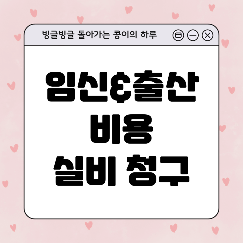 임신, 출산 비용 실비 청구(공무원단체보험-배우자)