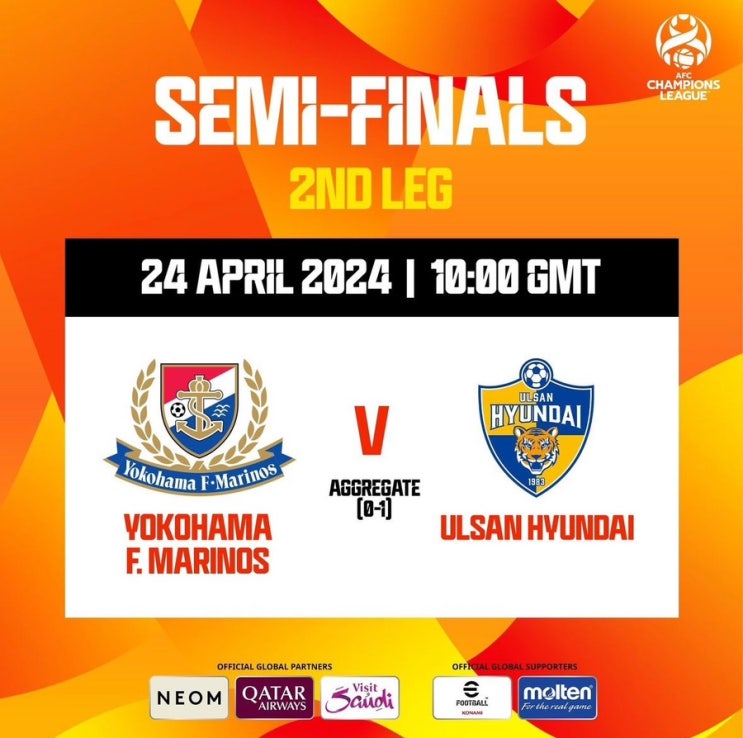 23-24 AFC <b>챔피언스리그</b>... 울산 HD 승부차기 끝에 결승 <b>좌절</b>