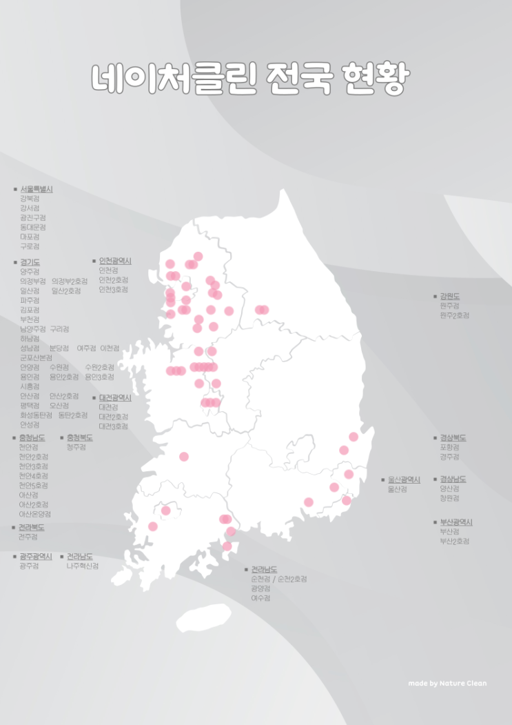  네이처클린 입주청소 전국 현황 안내