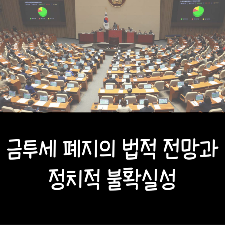  금투세 폐지의 법적 전망과 정치적 불확실성
