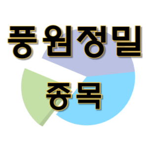  풍원정밀 - 금속 박판 가공 적자 종목 주가 차트 정리
