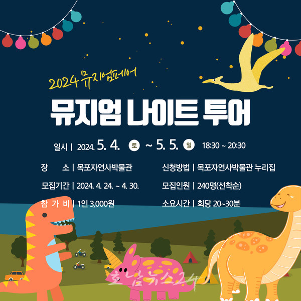  목포시, 2024 서남권 뮤지엄페어 '뮤지엄 나이트 투어' 참여자 모집