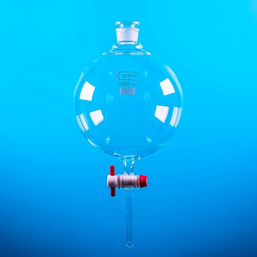  [유리초자] 대용량 글로브형 분액깔때기 5L, 10L, 20L Large Capacity Globe Shape Funnel