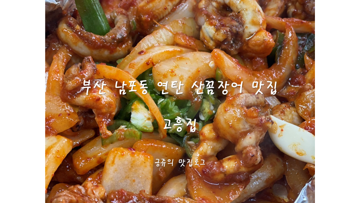  부산 남포동 연탄 산꼼장어 맛집 고흥집 내돈내산