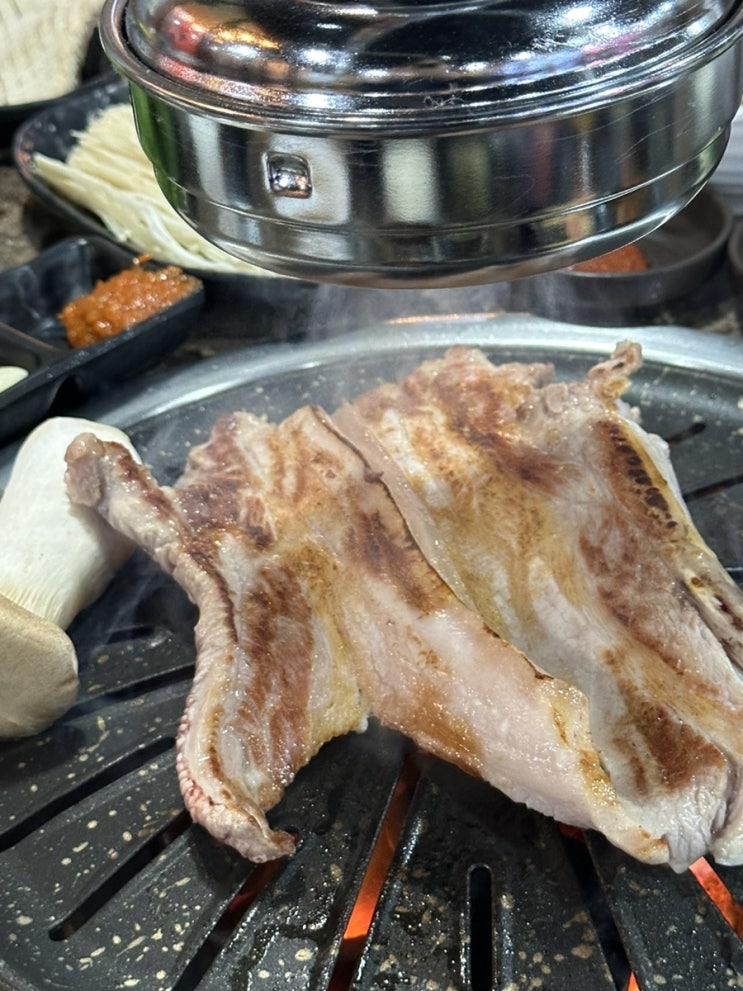  생갈비 삼겹살이 맛있는 광주 동천동 맛집 꽃불연탄구이