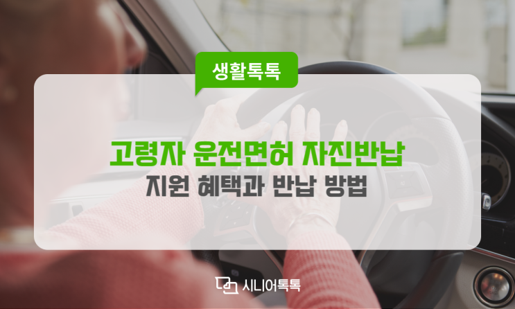  노인 고령자 운전면허증 반납 시 지원 혜택과 반납 방법