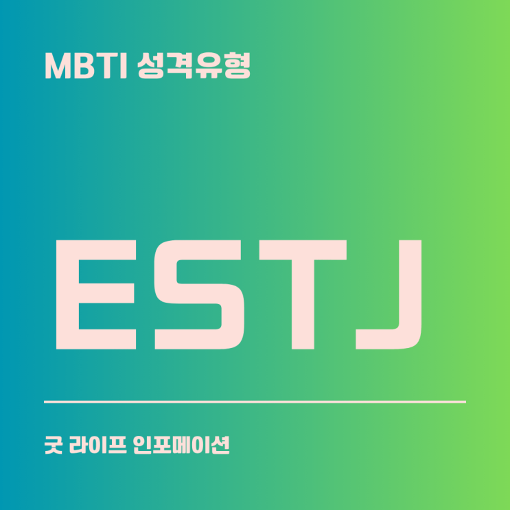 ESTJ : 철저하고 책임감 있는 관리자(도전형)