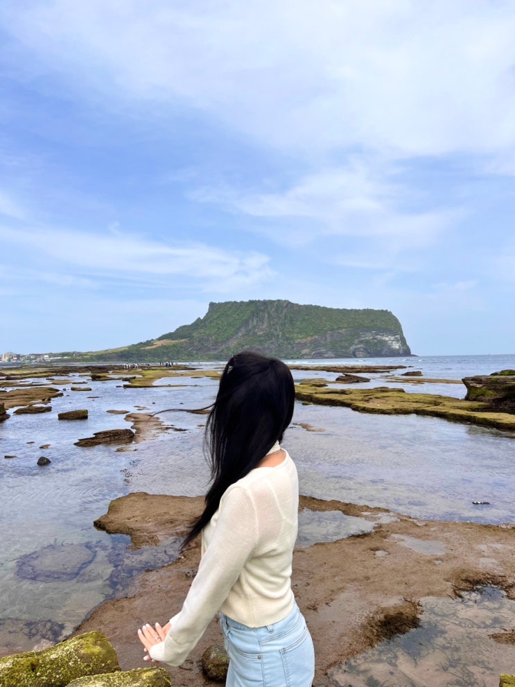  [제주도 여행] 성산 포토스팟 해변: 광치기 해변 / 성산 하나로마트(고등어회&딱새우회)/ 마음샌드 케이크