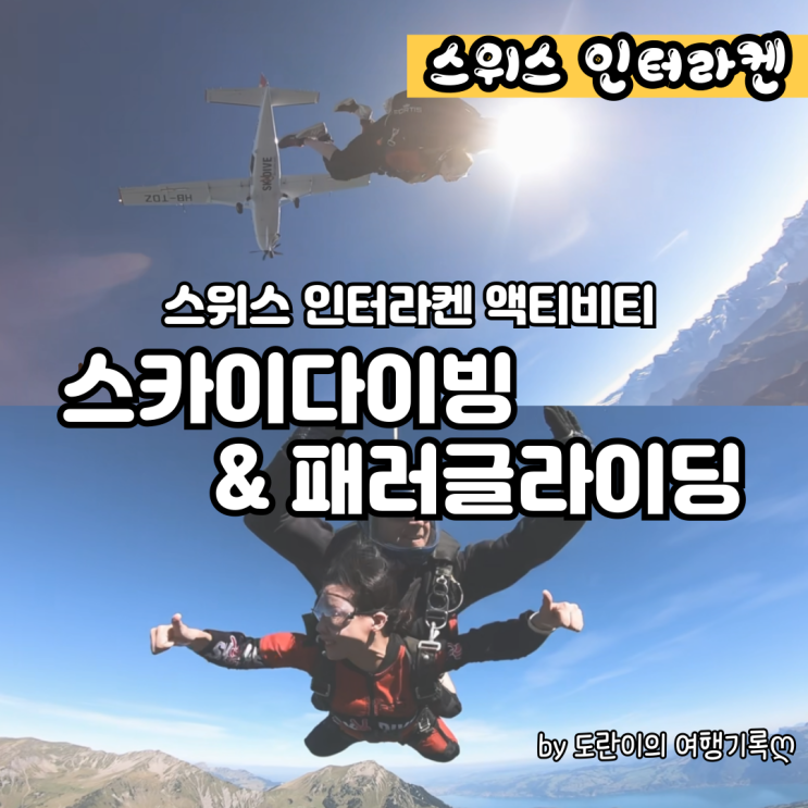  스위스 인터라켄 패러글라이딩, 스카이다이빙 필수코스 후기 및 가격, 소요시간 - 인생 버킷리스트 달성