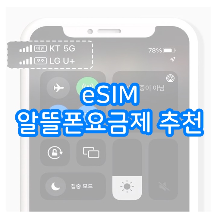  eSIM 알뜰폰요금제 추천!