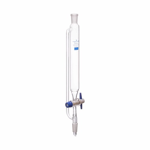  [유리초자] 균압 원통형 조인트 드롭핑 깔때기, 24/40 Pressure Equalizing Cylindrical Dropping Funnel with Socket & Cone
