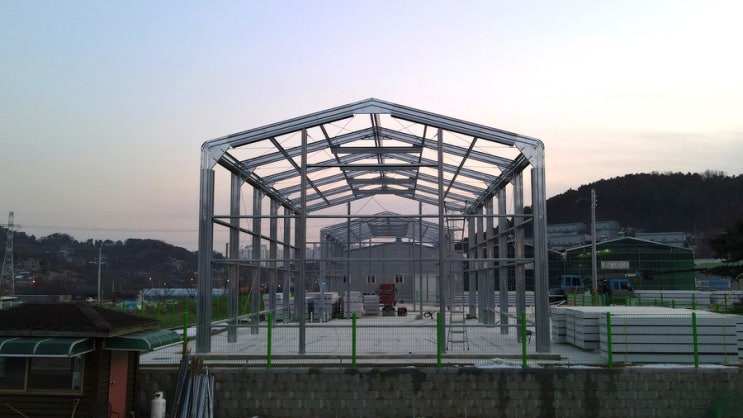  조립식경량철골 LEB 시스템골조 파주 60평 2개동 제조업소
