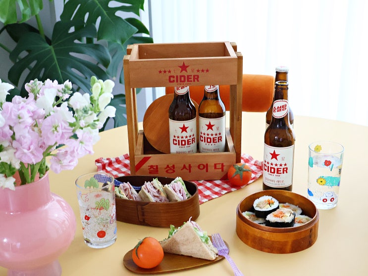  칠성사이다 레트로 우드패키지 주방감성소품으로 활용만점!