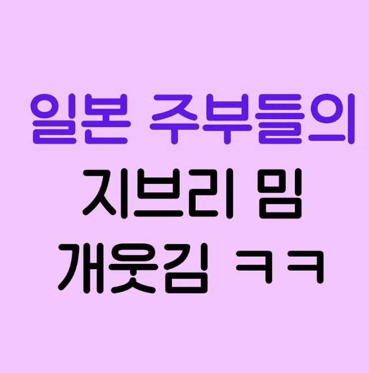  일본 주부들의 지브리 밈