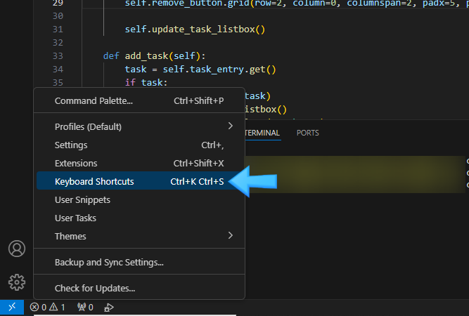 [Python] VScode 파이썬 실행 단축키 설정 : 네이버 블로그