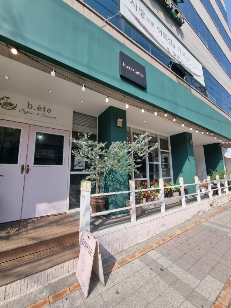  서구청역 근처 반려동물 동반 가능한 푸릇푸릇한 카페 비에떼