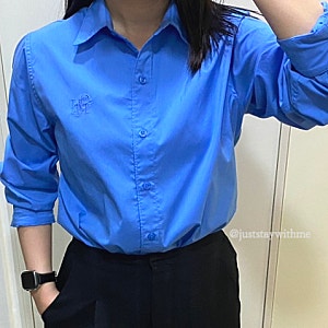 제너럴아이디어 GENERAL IDEA 링클프리 데일리 클래식 셔츠 BLUE | 오피스룩 추천, 내돈내산