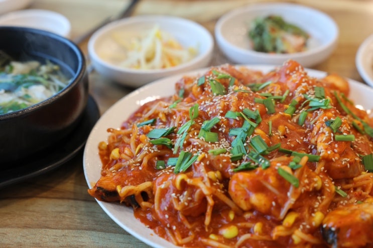  나주혁신도시 아구찜 아구명가, 지리탕과 메밀부침이 서비스로 나오는곳