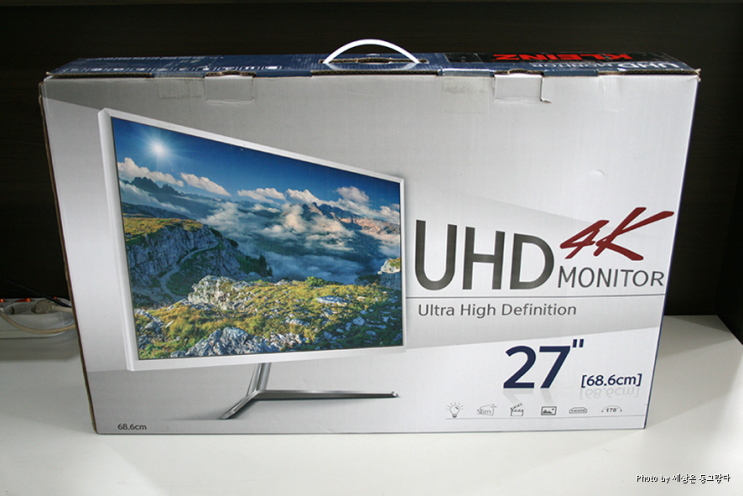  클라인즈 K27MU 27인치 모니터 개봉 4K 모니터 고화질 영상 체험