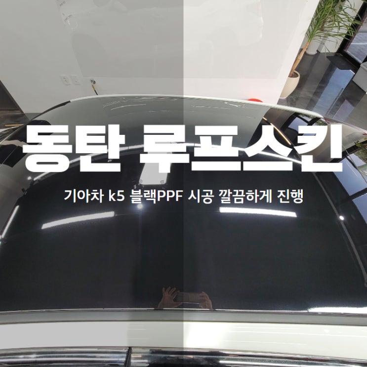  동탄 루프스킨 기아차 k5 블랙PPF 시공 깔끔하게 진행했어요