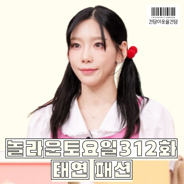  놀라운토요일 312화 태연 패션 _ 꽃귀걸이 핑크원피스 가방 옷 정보