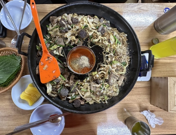  안양 중앙시장 맛집 안양집 백순대곱창볶음